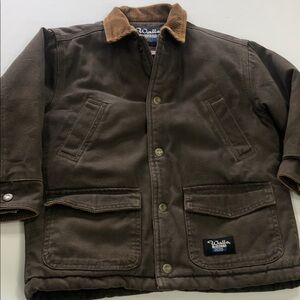 Walls Blizzard-Pruf Canvas Work Jacket – Brown – Youth XS (4–5)